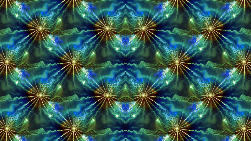 Fractal Star Pattern — Blue, Hypnotic, Abstract, Stars