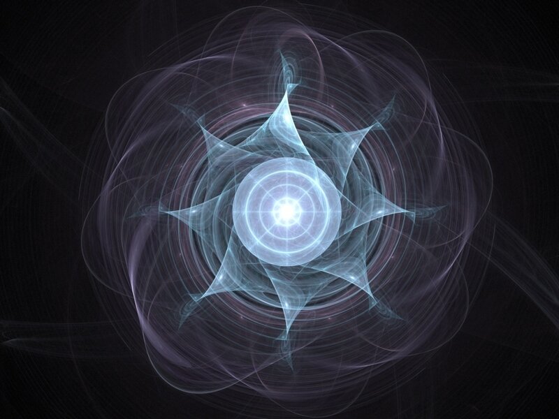 Fractal Star Pattern — Blue, Serene