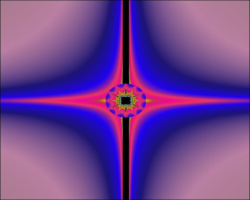 Fractal Star Pattern — Blue, Symmetrical