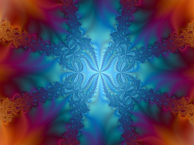 Fractal Star Pattern — Blue