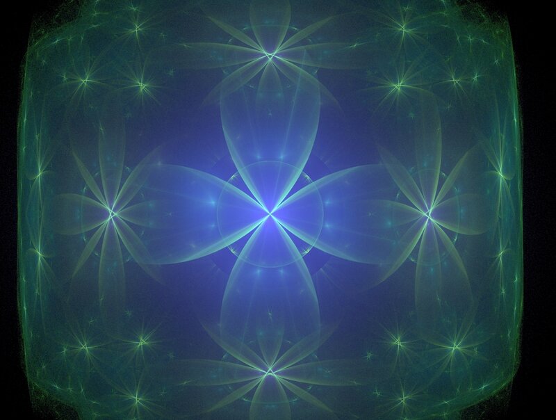 Fractal Star Pattern — Green