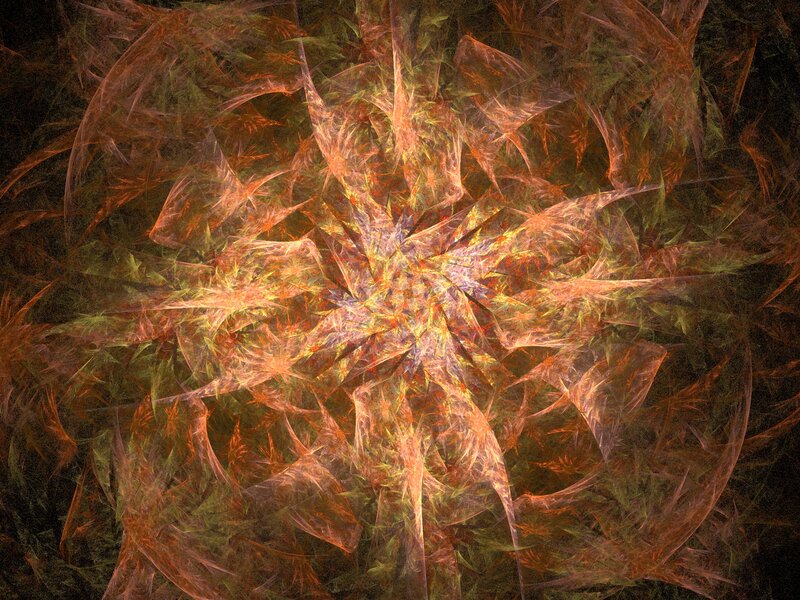 Fractal Star Pattern — Orange