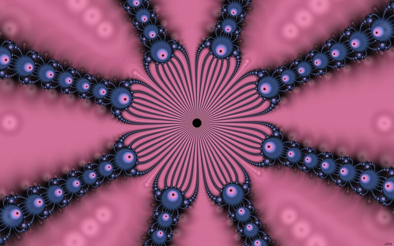 Fractal Star Pattern — Pink, Hypnotic