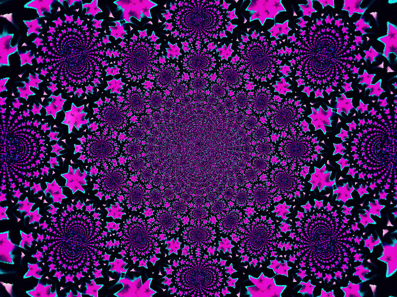 Fractal Star Pattern — Purple, Hypnotic, Abstract, Stars