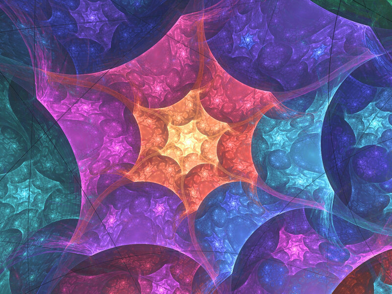 Fractal Star Pattern — Purple, Hypnotic, Abstract