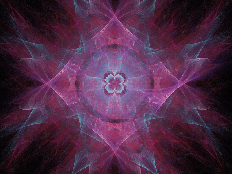 Fractal Star Pattern — Purple, Hypnotic