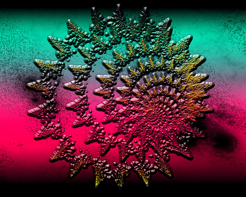 Fractal Star Pattern — Red, Dramatic, Digital Art