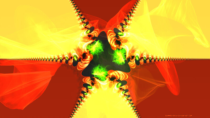 Fractal Star Pattern — Red, Vibrant