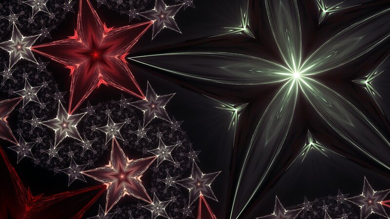 Fractal Star Patterns — Black