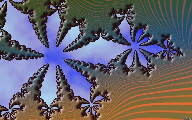 Fractal Star Patterns — Blue, Hypnotic