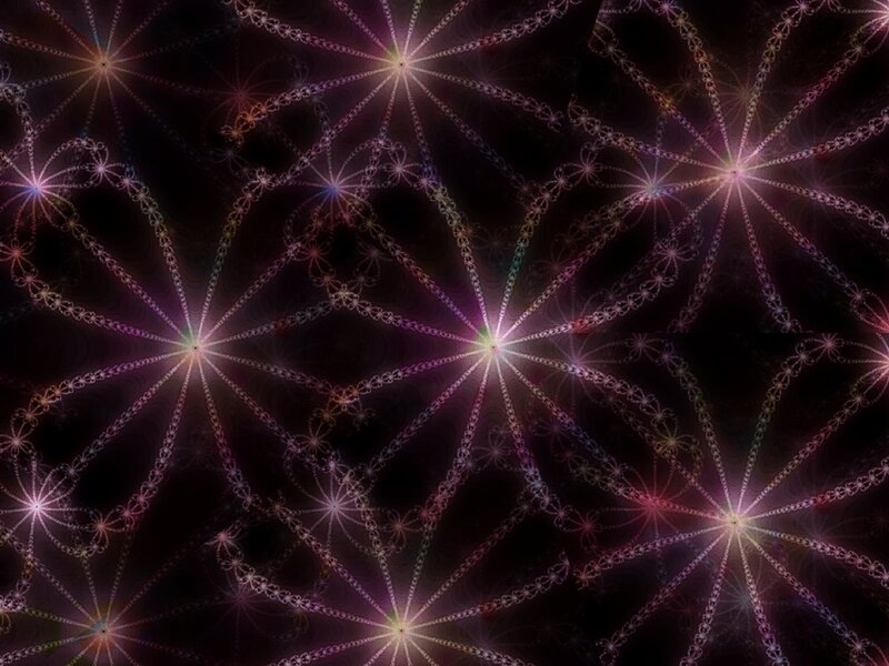 Fractal Star Patterns — Purple, Hypnotic, Abstract