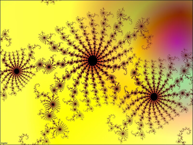 Fractal Star Patterns — Yellow