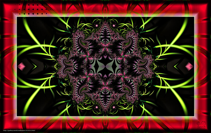 Fractal star with neon lights