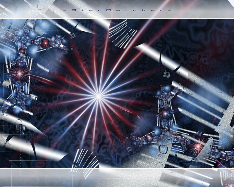 Fractal Starburst Design — Blue