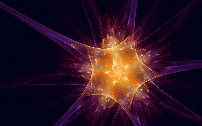 Fractal Starburst Explosion — Purple