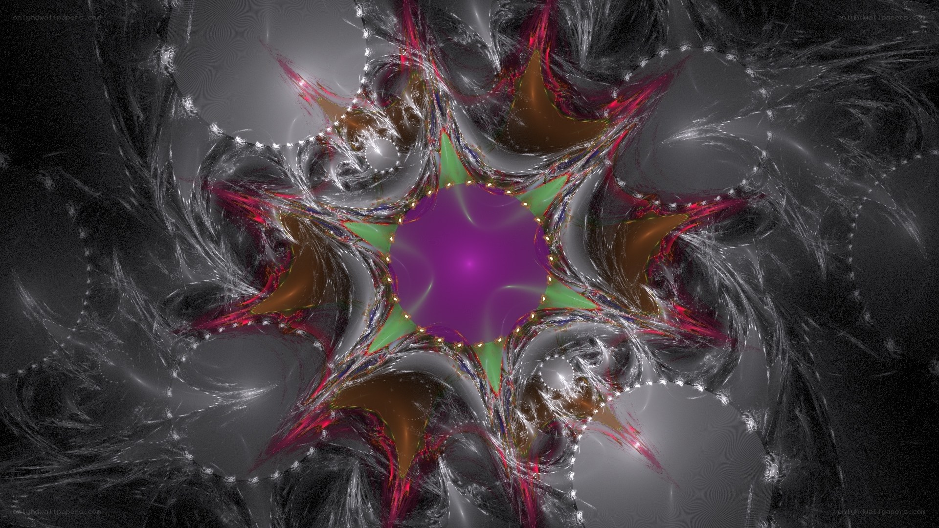 Fractal starburst pattern