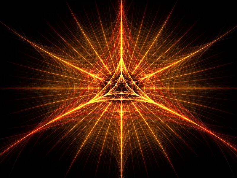 Fractal starburst pattern