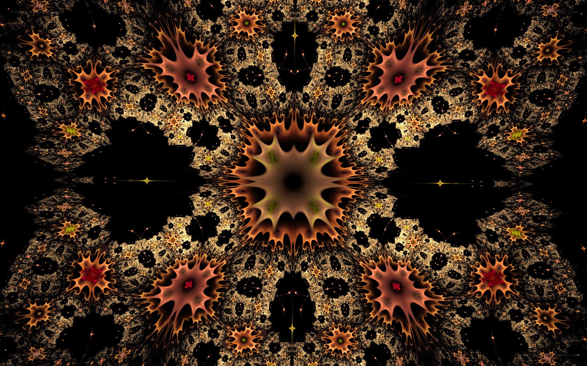 Fractal starburst pattern