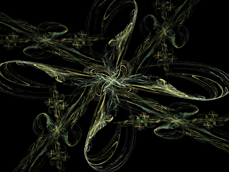 Fractal Starburst Pattern — Black