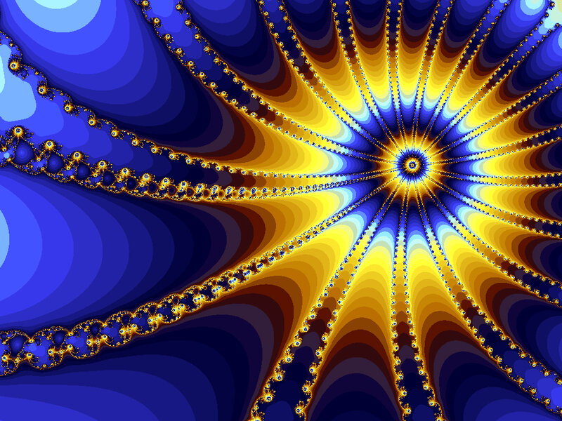 Fractal Starburst Pattern — Blue