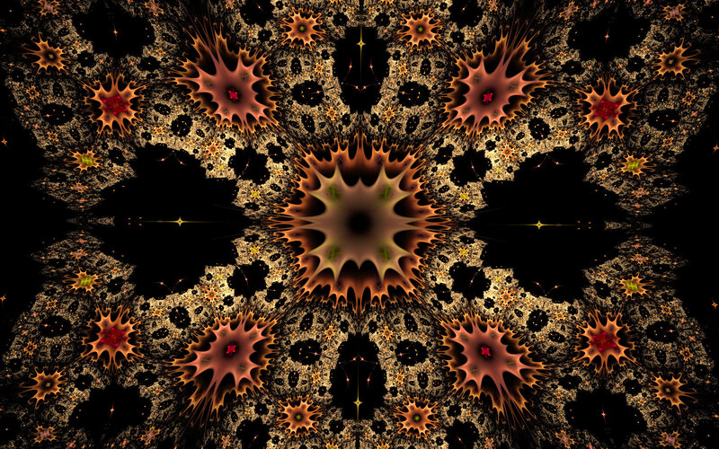 Fractal Starburst Pattern — Brown