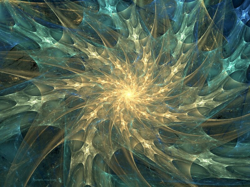 Fractal Starburst Pattern — Gold, Dramatic