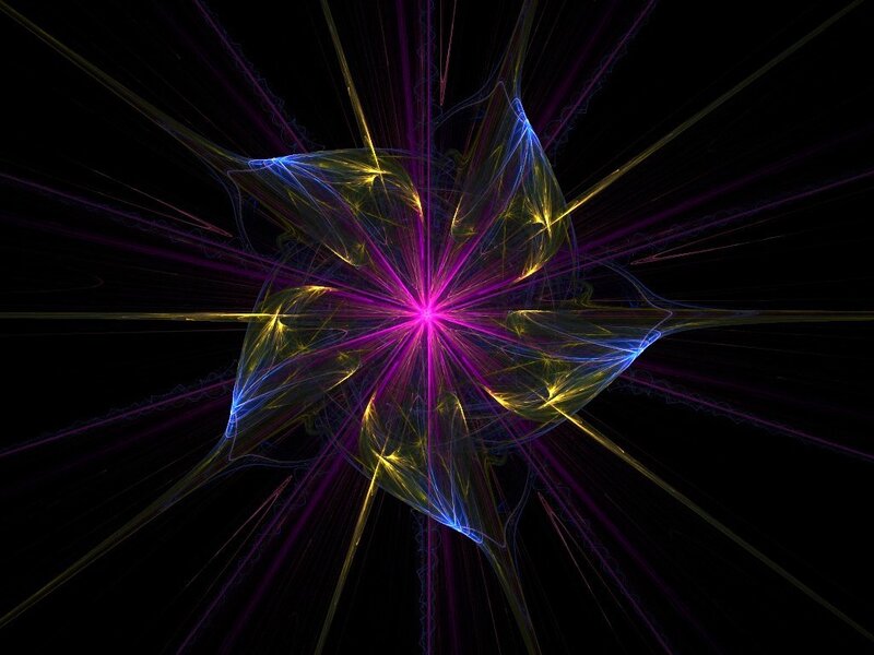 Fractal Starburst Pattern — Purple, Energetic