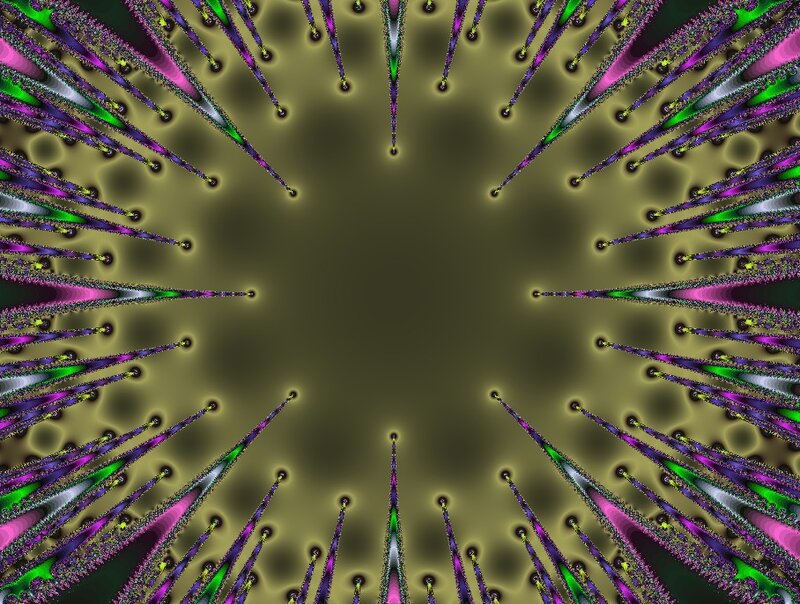 Fractal Starburst Pattern — Purple, Hypnotic, Abstract