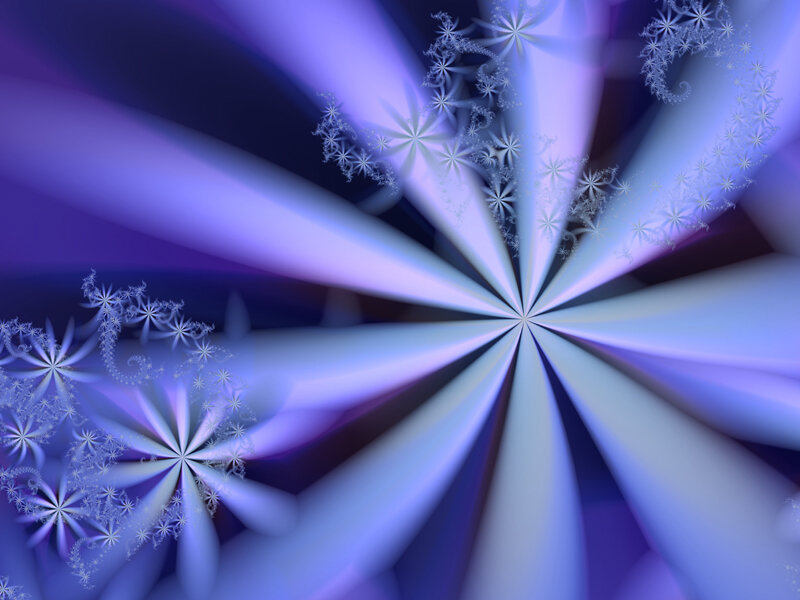 Fractal Starburst Pattern — Purple
