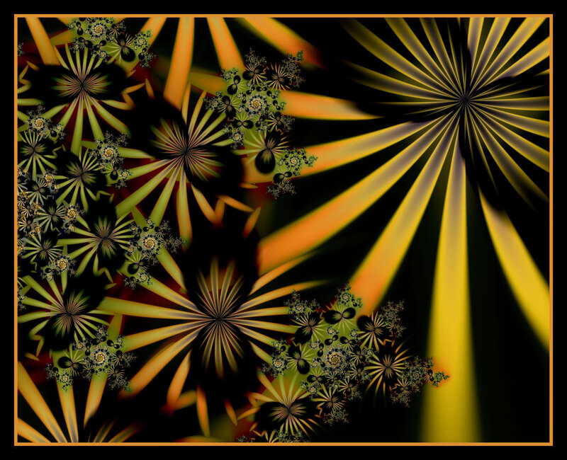 Fractal Starburst Patterns — Yellow