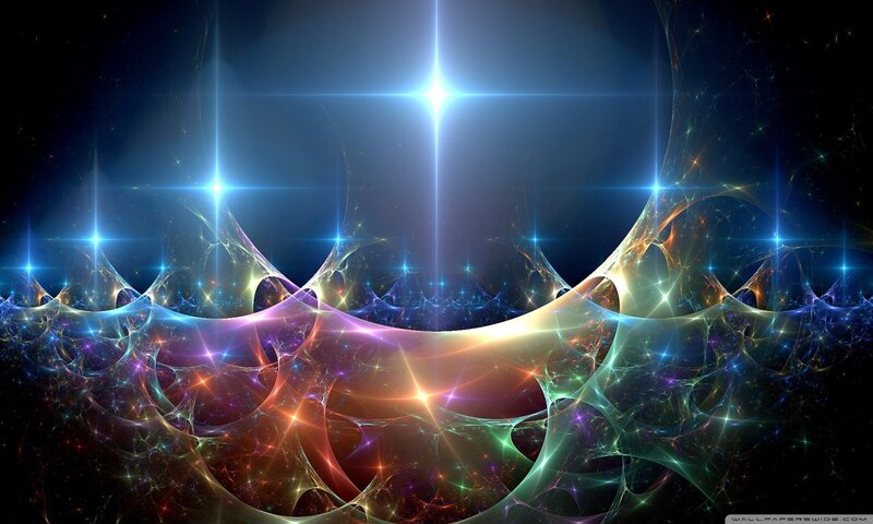 Fractal Starfield Pattern — Blue
