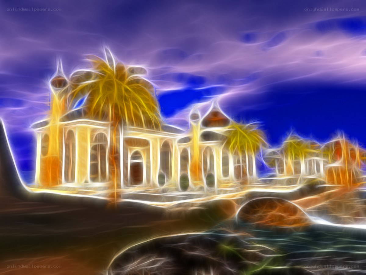 fractal-style building scene
