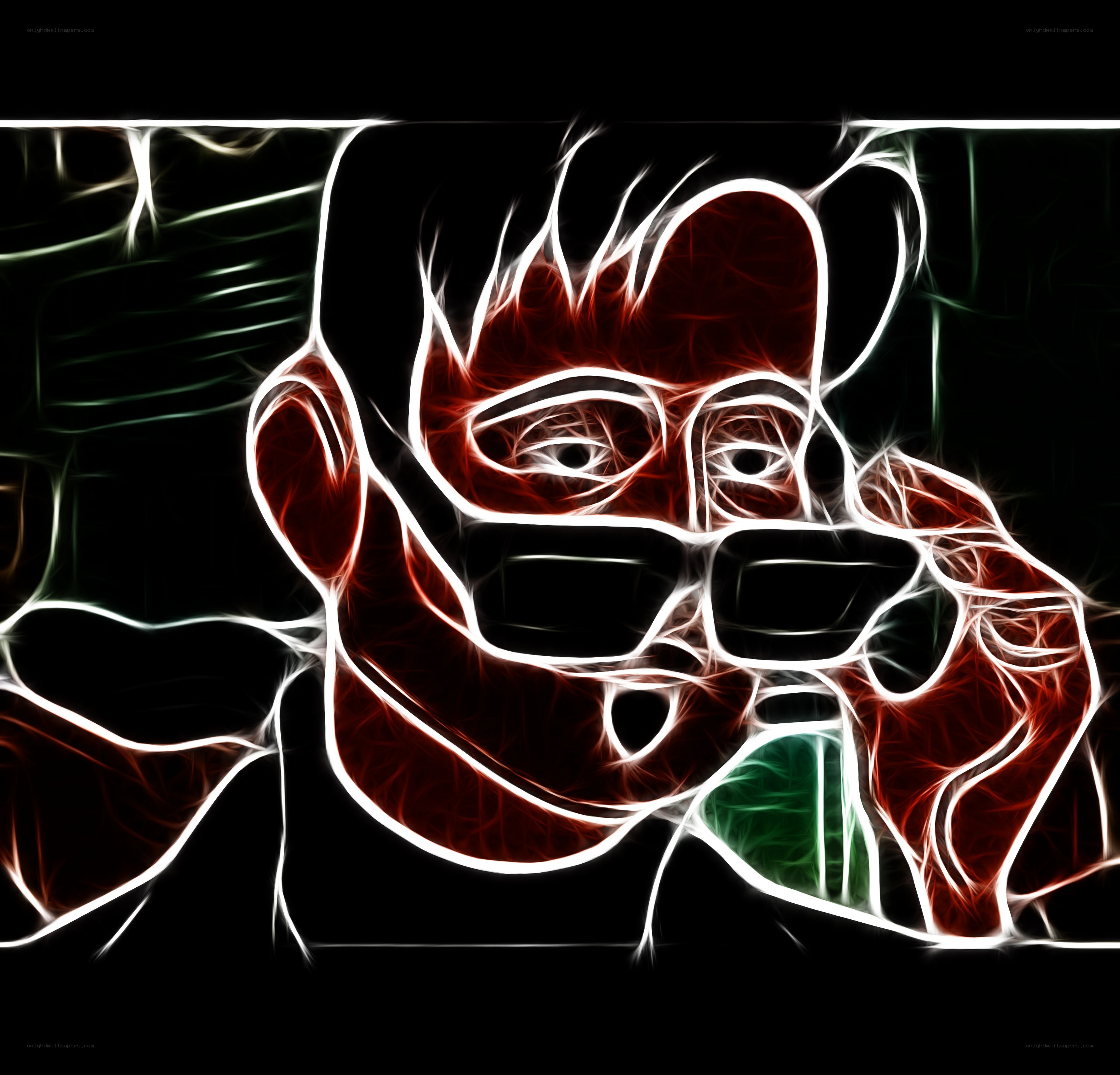 fractal-style cartoon character