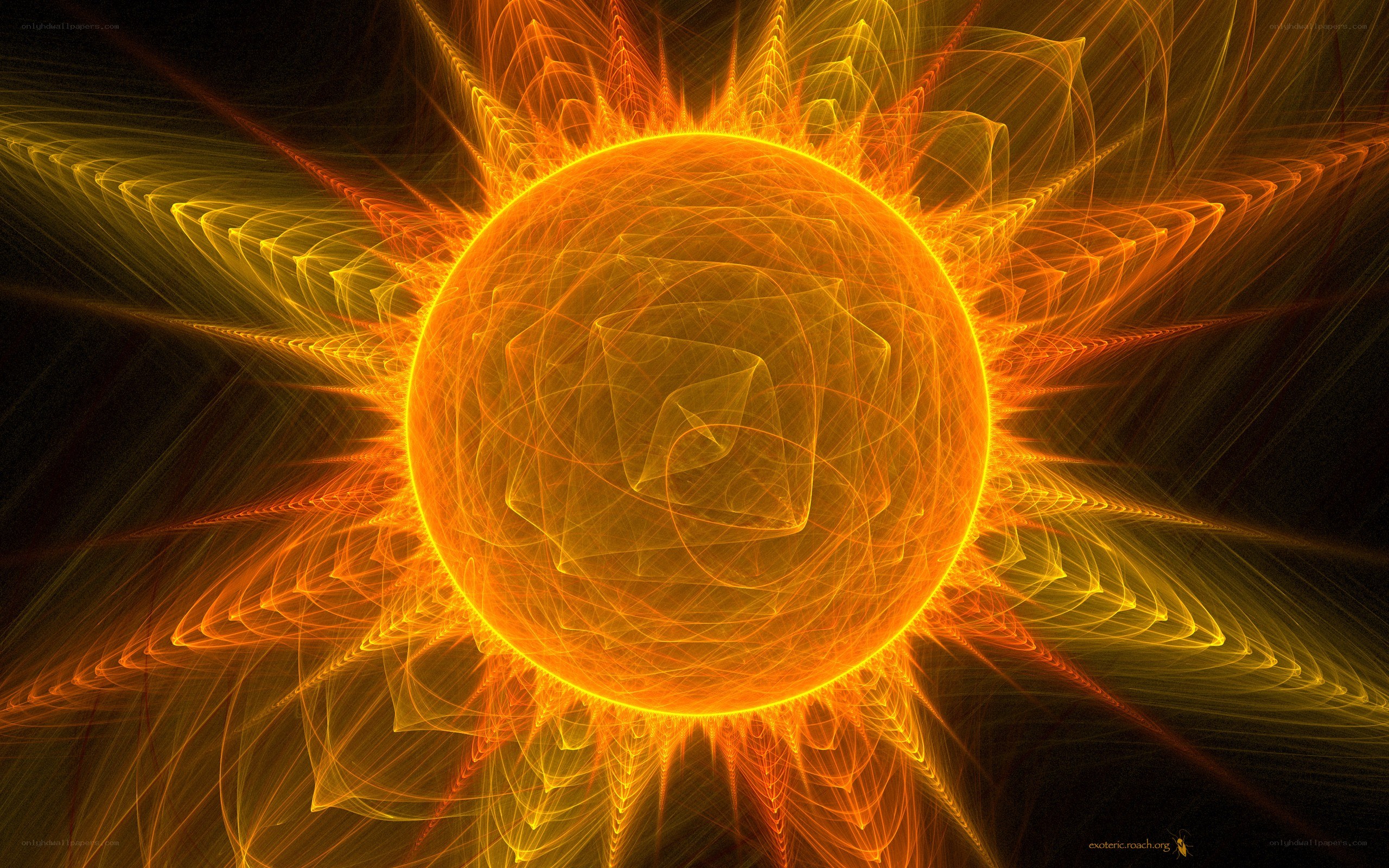 Fractal sun with radiant energy