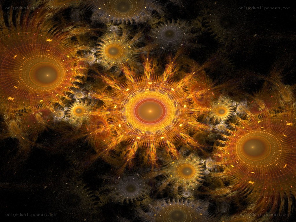 fractal suns in space