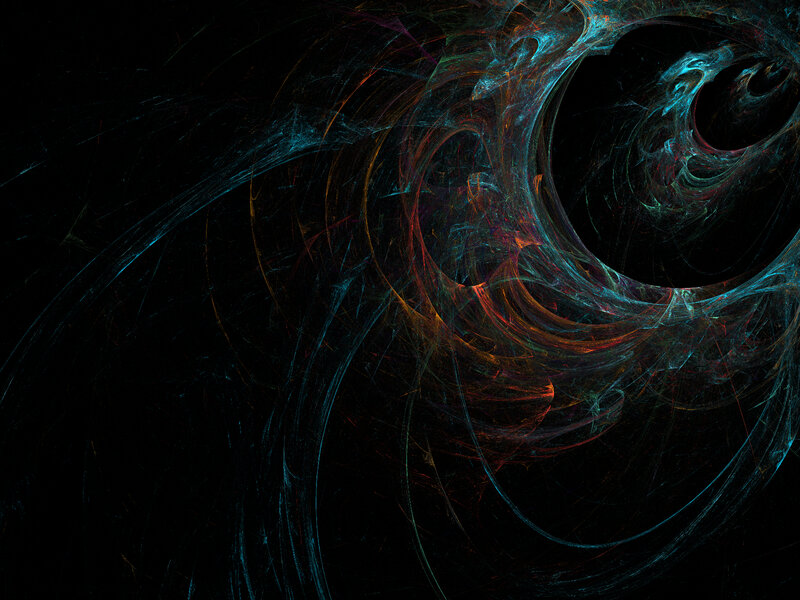 Fractal Swirl Pattern — Black