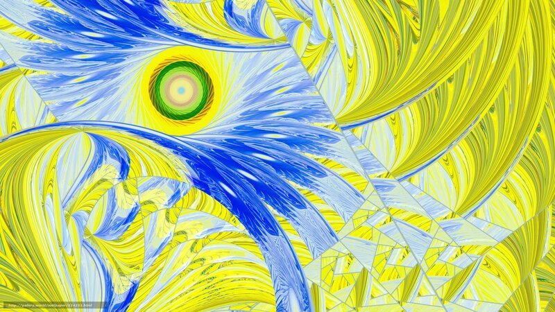 Fractal Swirl Pattern — Yellow