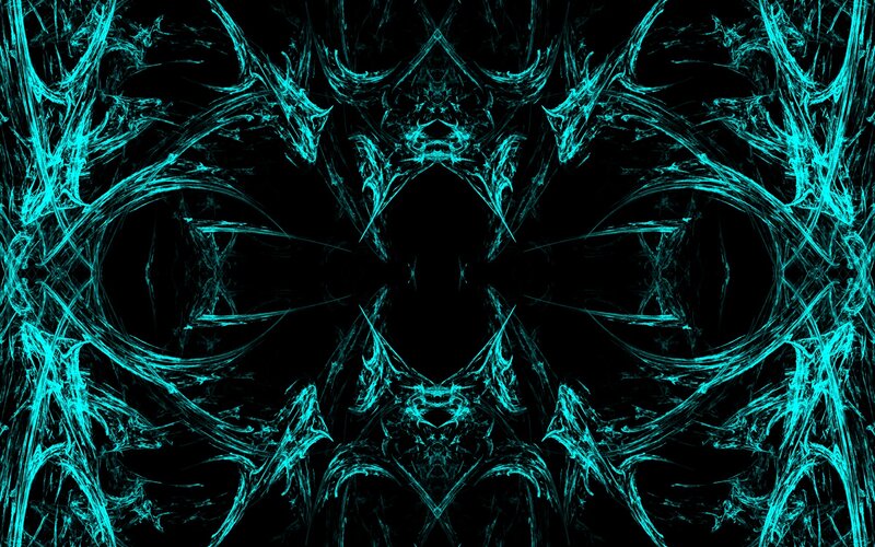 fractal teal abstract pattern