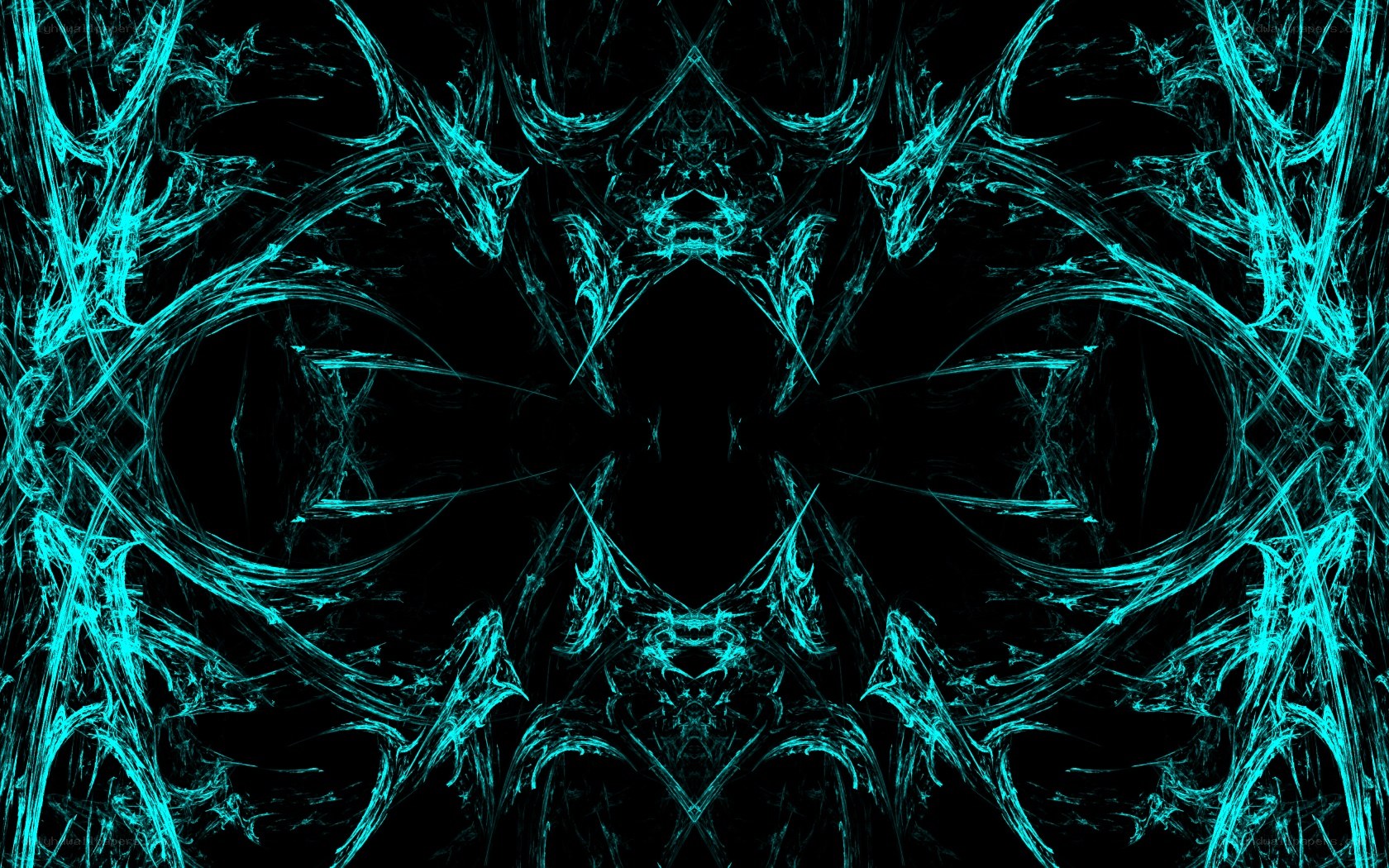 fractal teal abstract pattern