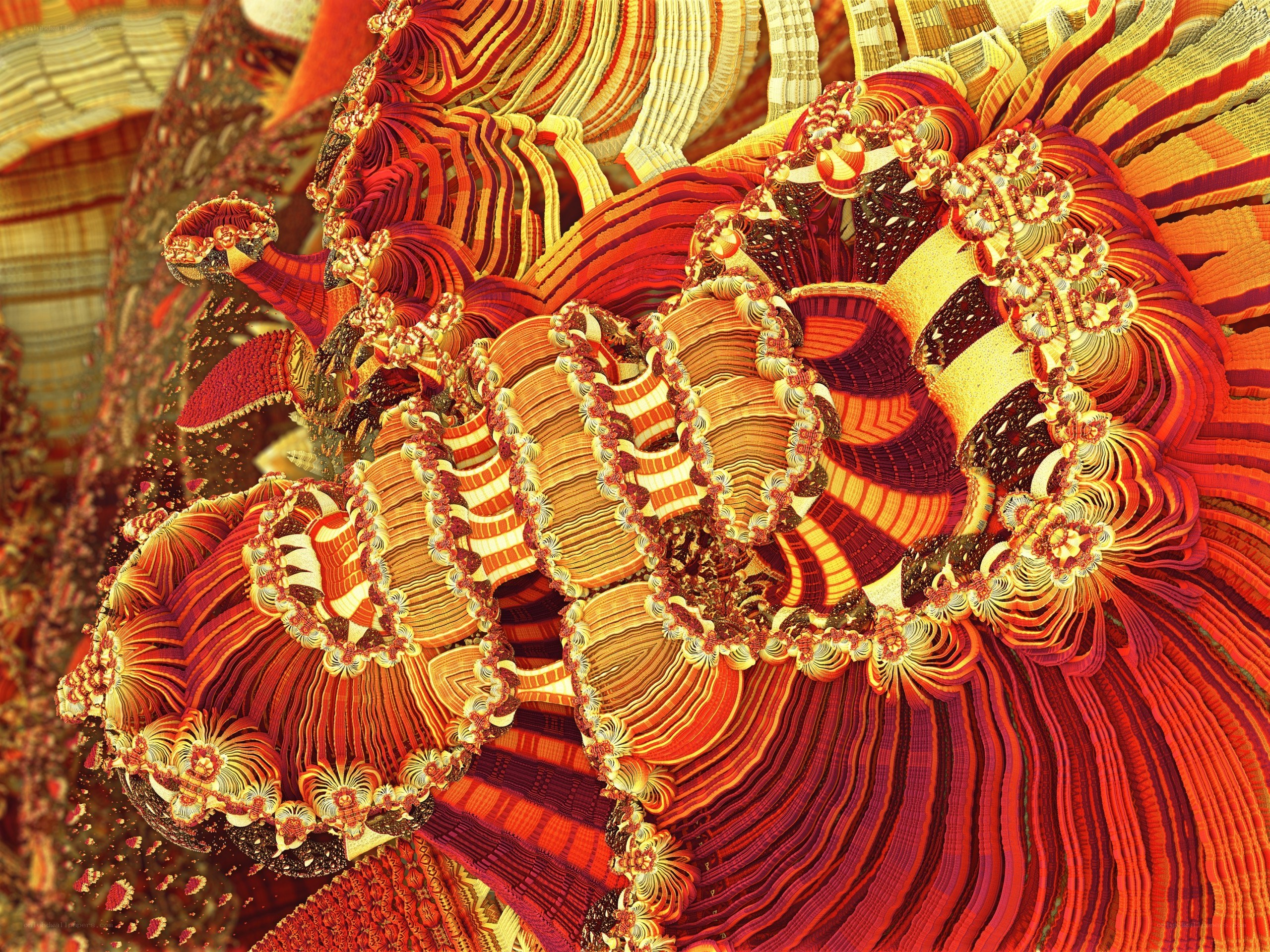 Fractal textile art close-up