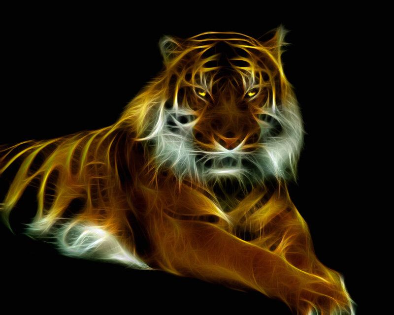 fractal tiger art