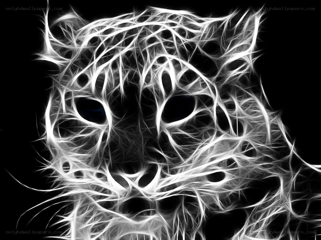 fractal tiger face art