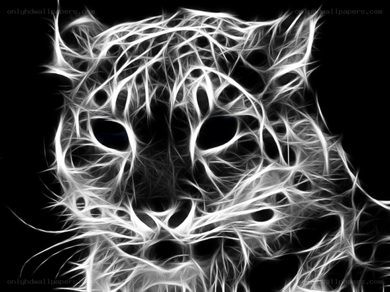 fractal tiger face art