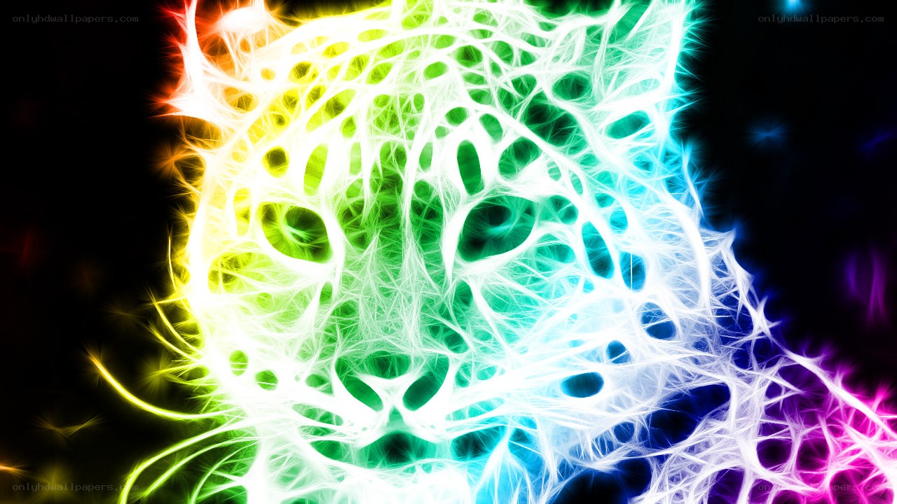 fractal tiger face art