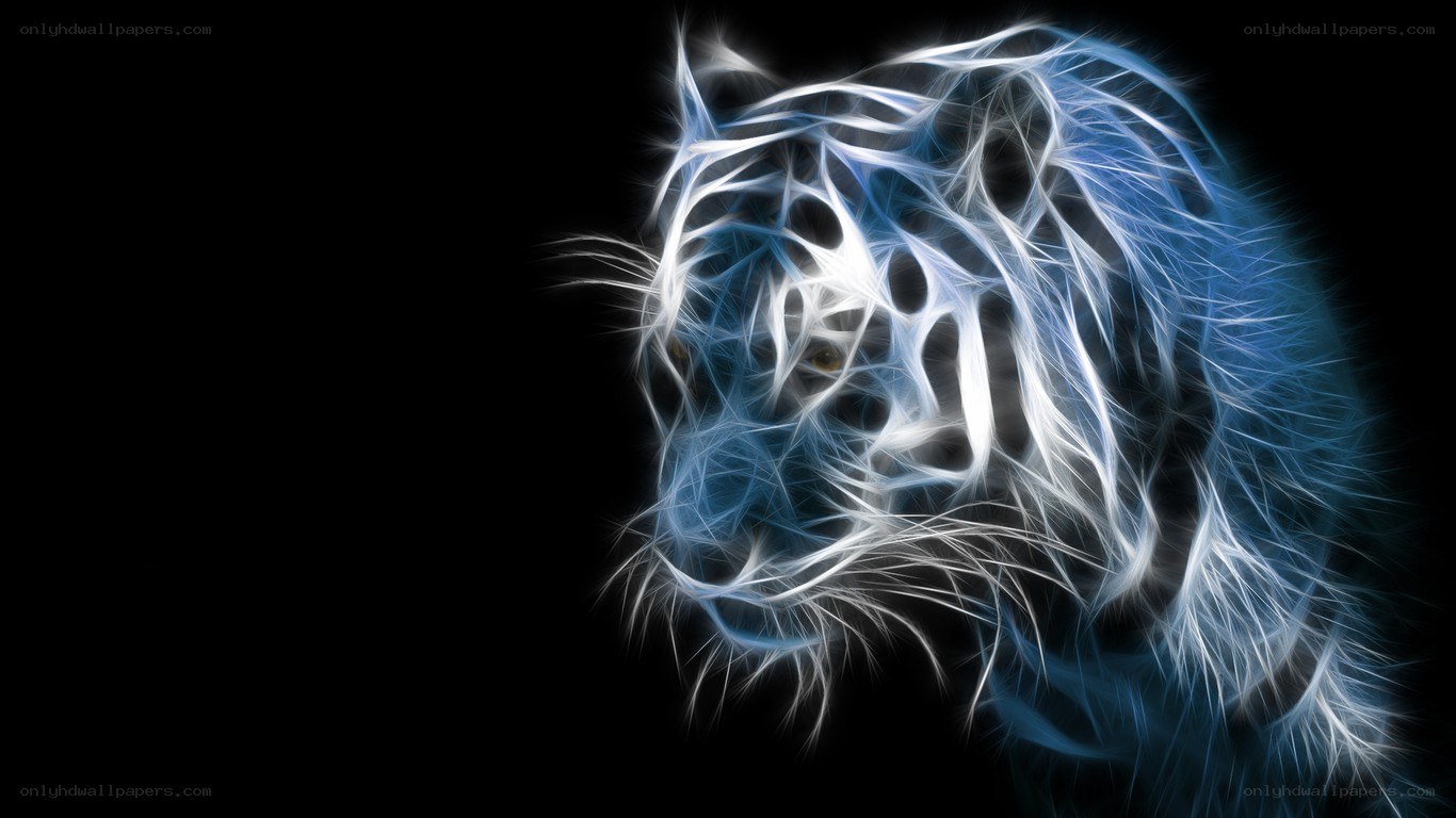 fractal tiger head art