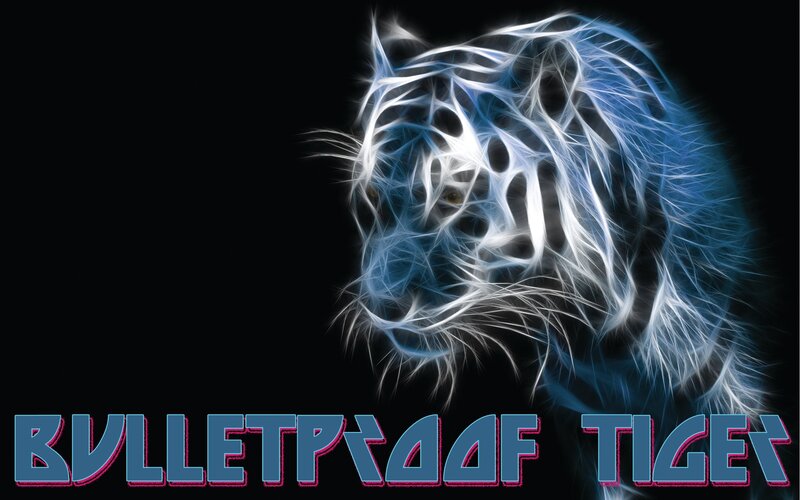 Fractal Tiger Head — Blue