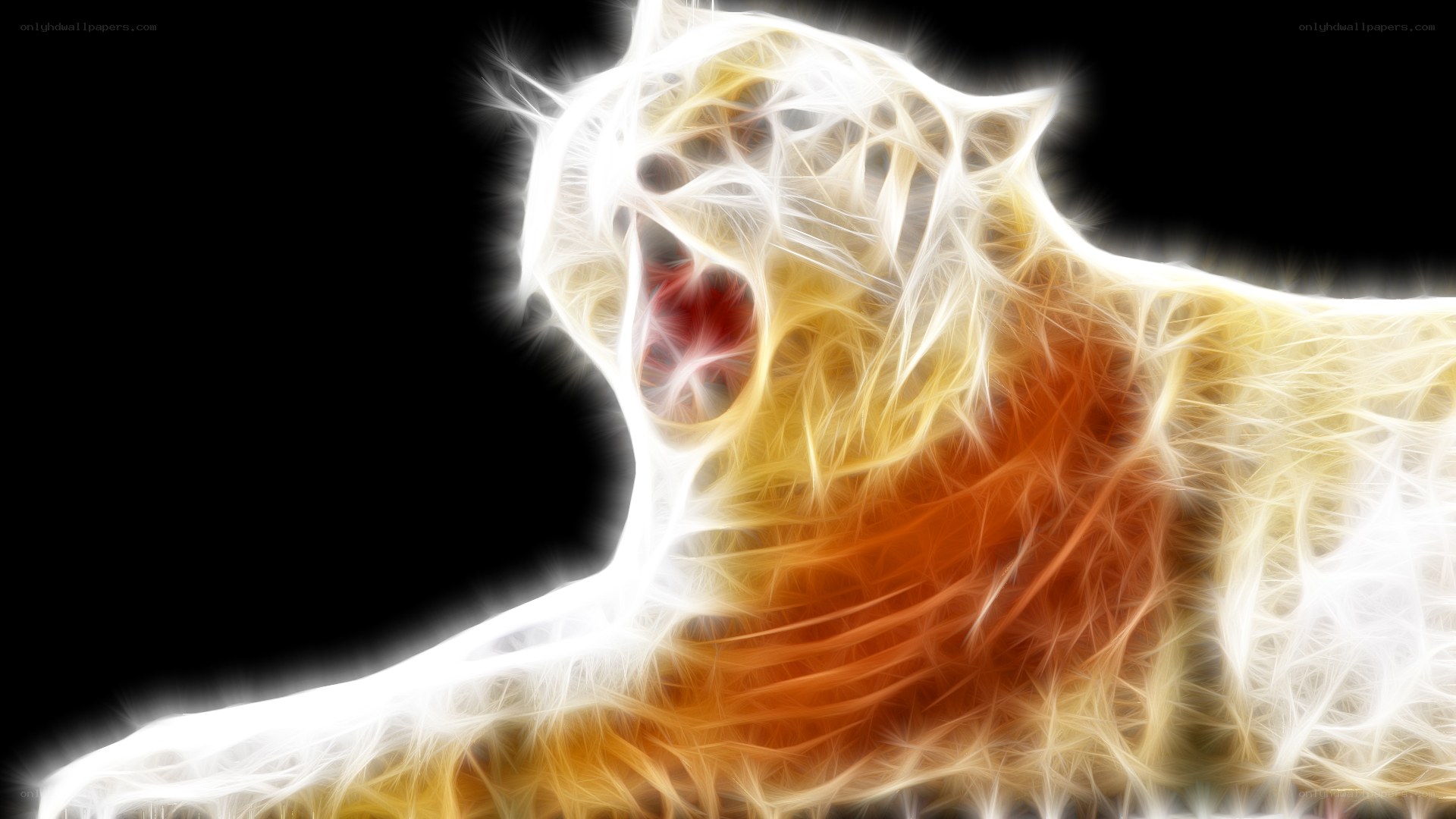 fractal tiger in motion