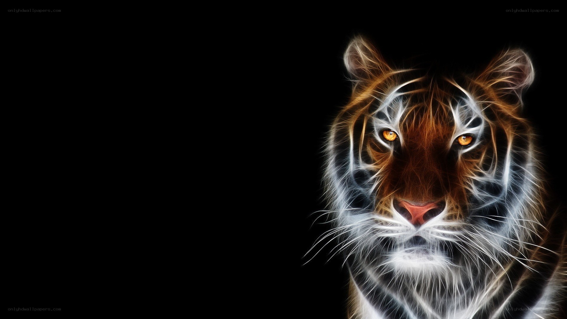 fractal tiger portrait
