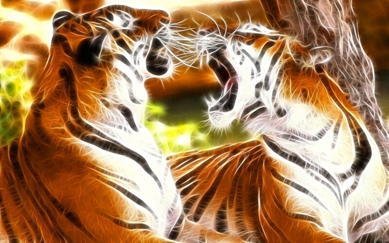 fractal tigers in combat