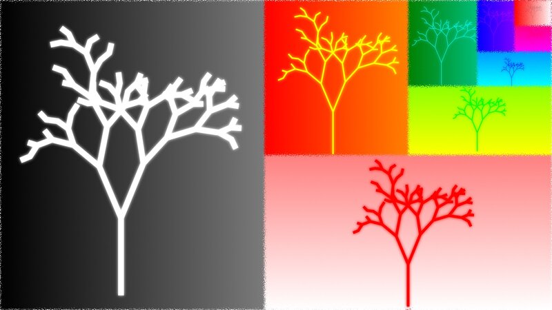Fractal Tree Branches — White